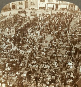 Größter Markt von Christiania, Norwegen, ca. 1905
