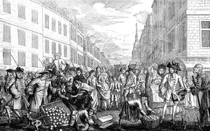 Weihnachtsvergnügungen, Boxing Day, 1747 von Unbekannt