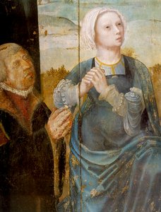 Die Passion Christi, Detail vom Altarbild des Heiligen Antonius, 16. Jahrhundert von Unbekannt