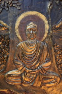 Chua Thien Lam Go buddhistische Pagode, Shakyamuni Buddha in Meditationshaltung, Thay Ninh, Vietnam von Unbekannt