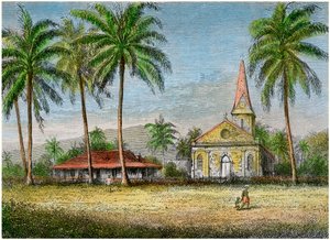 Kirche, Samoa, ca. 1875