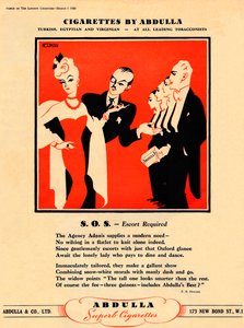 Zigaretten von Abdulla - S.O.S. - Eskorte erforderlich, 1939 von Unbekannt