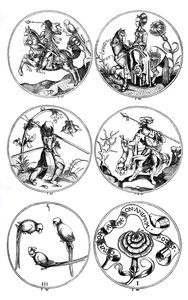 Runde Spielkarten, Deutschland, 15. Jahrhundert, 1870