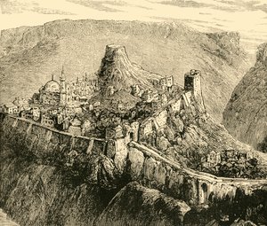 Zitadelle und Palast der alten Könige von Bulgarien in Tirnova, 1890