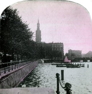 Rathaus und die Alster, Hamburg, Deutschland von Unbekannt