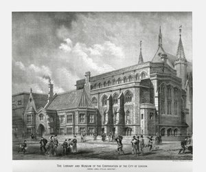Stadtbibliothek und Museum von London, 1886 von Unbekannt