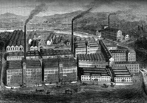 Clarks Anchor Thread Works, Paisley, Schottland, ca. 1880