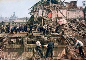 Trümmerbeseitigung, Dünkirchen, Frankreich, 1940