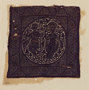 Stofffragment mit Venus und Aeneas