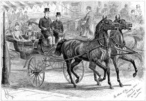 Kutsche und Pferde, 1889
