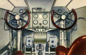 Cockpit an Bord des Dornier-Flugbootes, 1920er Jahre, 1932 von Unbekannt
