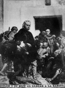 Kolumbus kommt in Rabida an, 15. Jahrhundert, 1920er Jahre von Unbekannt