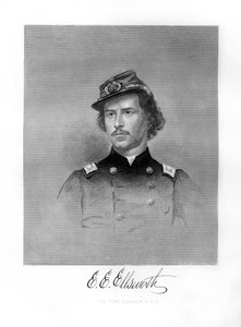 Oberst Ephraim Elmer Ellsworth, amerikanischer Soldat, 1872 von Unbekannt