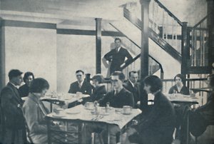 Komfort für Passagiere und die Kabine einer wunderbaren zentralen Steuerung, ca. 1935
