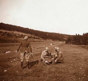Kommunikation, Genicourt, Nordfrankreich, ca. 1914-ca. 1918