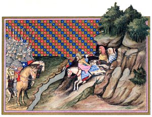 Konferenz des Earl of Gloucester und eines irischen Häuptlings, Richard IIs Kampagne in Irland, 1399, 18. Jahrhundert von Unbekannt
