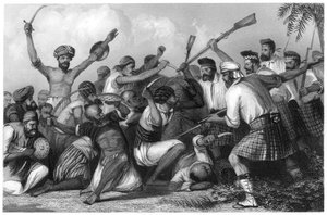 Konflikt mit den Ghazees vor Bareilly, 6. Mai 1858, um 1860
