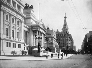 Kongresshalle und Avenida Callao, Buenos Aires, Argentinien von Unbekannt