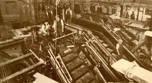 Bau von Rolltreppen an der Bank Station, London, um 1930