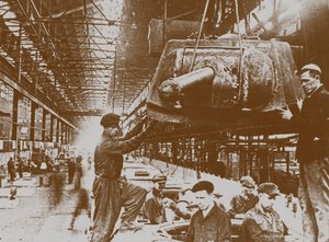 Bau der T-34-Panzer im Kirov-Werk in Tscheljabinsk von Unbekannt