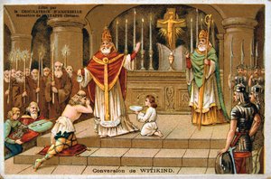 Bekehrung von Witikind, 785 n. Chr., 19. Jahrhundert