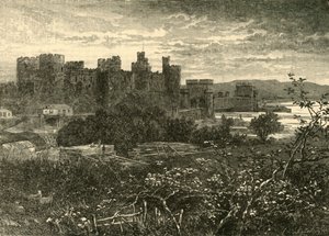 Conway Castle, von der Straße nach Llanrwst, 1898