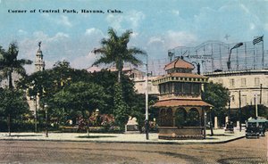 Ecke des Central Parks, Havanna, Kuba, ca. 1910 von Unbekannt