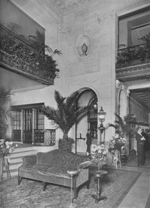 Ecke der Hauptlobby, Blick Richtung Büro, Roosevelt Hotel, New York City, 1924 von Unbekannt