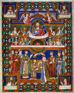 Krönung von Heinrich dem Löwen, Herzog von Sachsen, und seiner Frau Mathilde