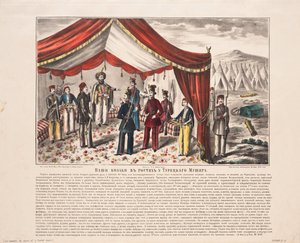 Kosaken besuchen den türkischen Mushir nach der Schlacht von Kurekdere, 1855