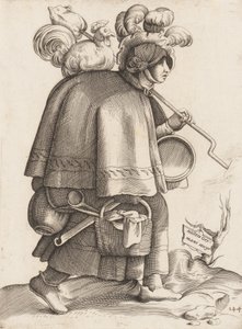 Kostümplatte: Frau eines Kriegers aus Deutschland, ca. 1558-70 von Unbekannt