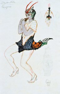 Kostümentwurf für Papageno, 1913 von Unbekannt