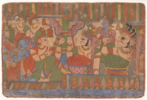 Rat der Helden...aus einem verstreuten Mahabharata Große Nachkommen des Mahabharata, ca. 1800