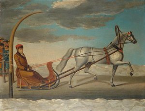 Graf Alexey Grigoryevich Orlov von Chesma auf einem Pferdeschlitten, 1778
