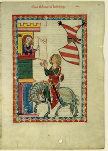 Graf Konrad von Kirchberg aus dem Codex Manesse, zwischen 1305 und 1340 von Unbekannt