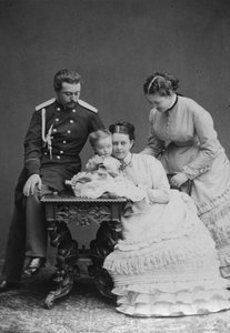 Graf Sergei Scheremetew und Gräfin Ekaterina Scheremetewa und Familie, 1870er Jahre