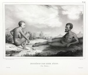 Paar von Aborigines aus Tasmanien (Australien) von Unbekannt
