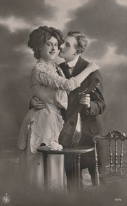 Paar mit Mandoline, ca. 1910
