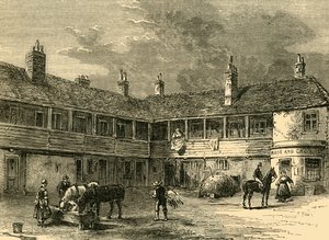 Hof des Rose and Crown, 1820, um 1876