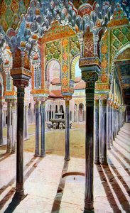 Hof der Löwen, die Alhambra, Granada, Andalusien, Spanien, um 1924 von Unbekannt