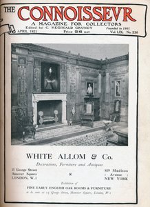 Titelblatt von The Connoisseur, April 1921 von Unbekannt