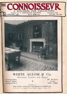 Titelblatt von The Connoisseur, Januar 1921 von Unbekannt