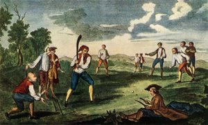 Cricket wie im Artillery Ground, London, 1785 gespielt von Unbekannt