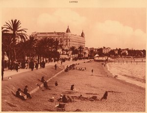 Croisette-Promenade - Strand und Casino, Cannes, 1930