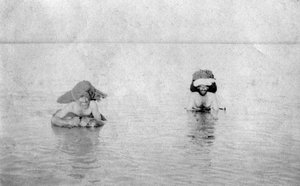 Überquerung des Tigris auf aufgeblasenen Ziegenhäuten, 1918