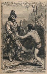 Crusoe und Freitag, ca. 1870