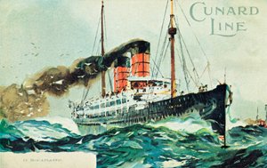 Cunard Line, im mittleren Atlantik, um 1900