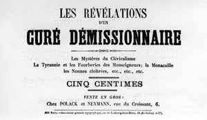 Cure Demissionnaire, aus Französische politische Plakate der Pariser Kommune, Mai 1871 von Unbekannt