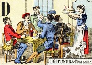 D: Jägerfrühstück - Das Jagd-Alphabet, ca. 1890