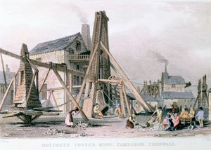 Dalcoath Kupfermine, Camborne, Cornwall, um 1830 von Unbekannt